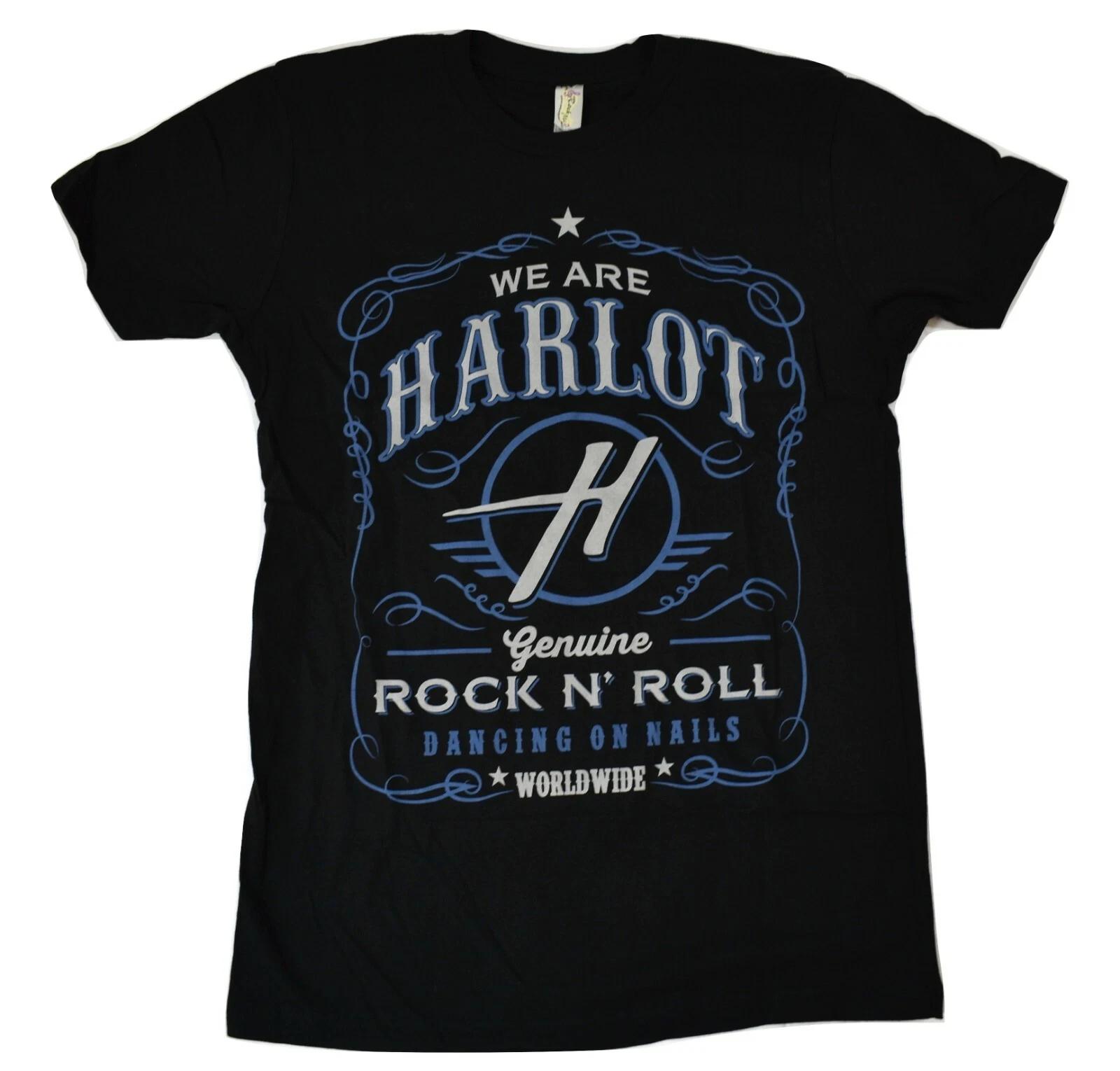 

We Are Harlot Mens Genuine Rock n Roll Dancing On Nails Worldwide Shirt NWT S, L M
