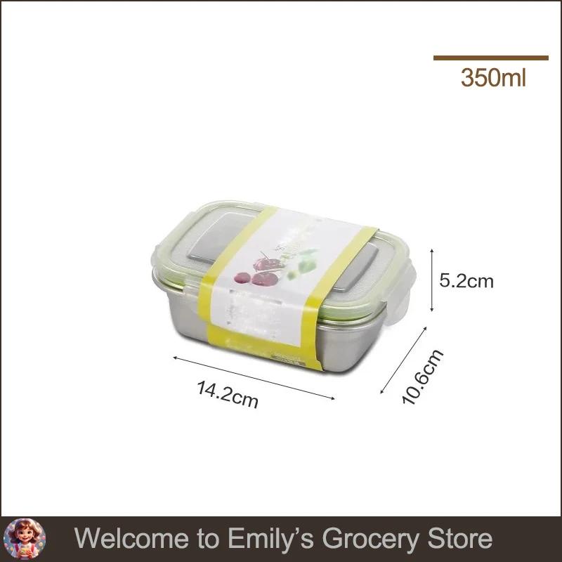 

Контейнер для хранения свежих продуктов из нержавеющей стали 304, герметичный, для фруктов, непротекаемый, ланч-бокс с крышкой, контейнер, для хранения в холодильнике, кухонная утварь