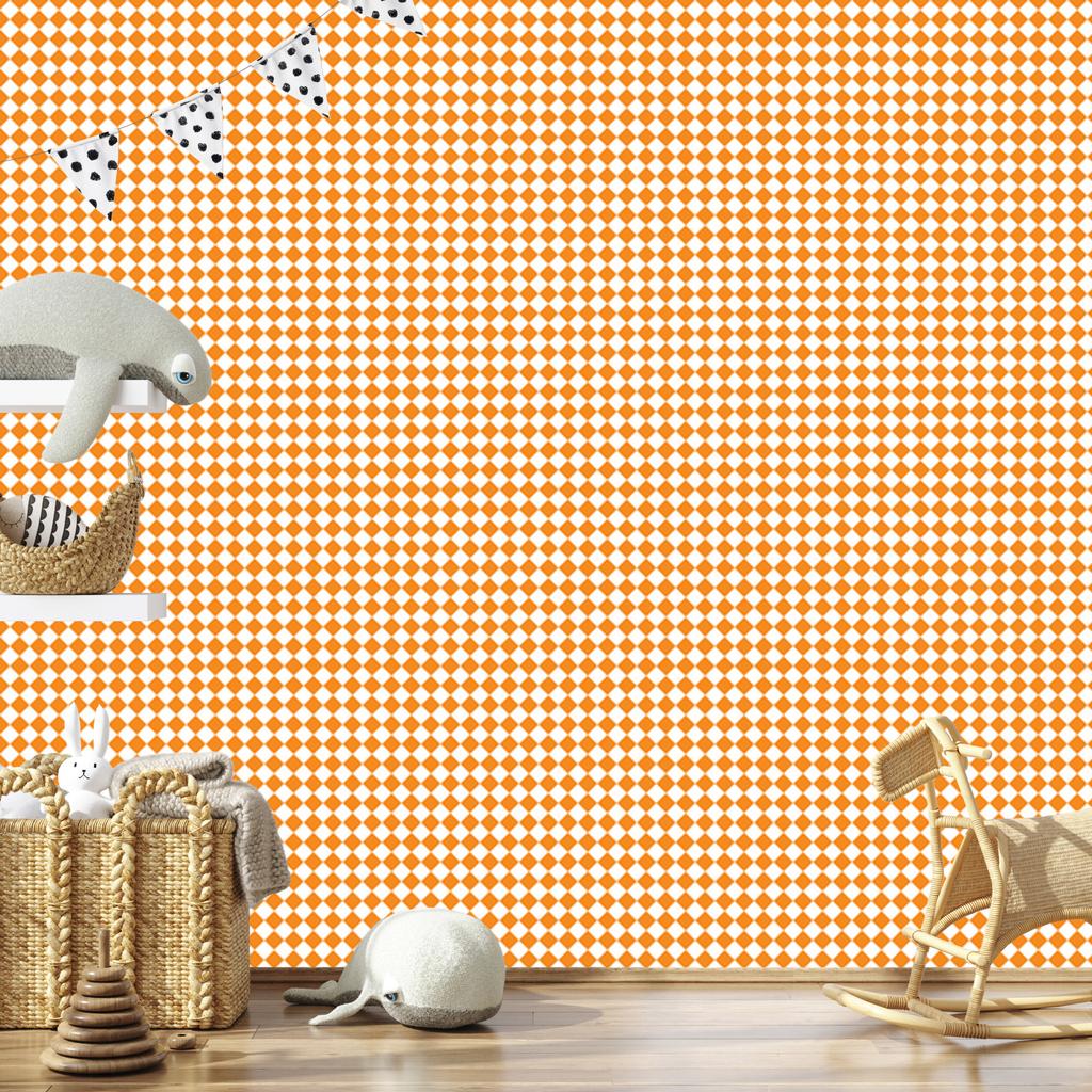 Geometric rhombus wallpaper cream, gold and white 50x1000
