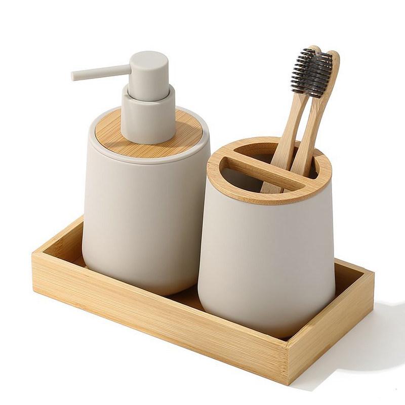 Nordic Minimalist Hand Sanitizer Bottle Mouthwash Tray Ornaments Bathroom Toothbrush Holder Bathroom Home Decoration