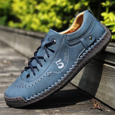 Pantofi casual din piele pentru bărbați, mărime mare, la modă, cu talpă moale, respirabili, perforați, potriviți pentru condus, vară