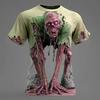 Mens Loose Fit Hooded Sweatshirt Halloween Horror Cartoon Print Long Sleeve Pullover Teens Adults