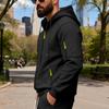 Men S Loose Zip Up Hooded Sweatshirt With Arm Pockets