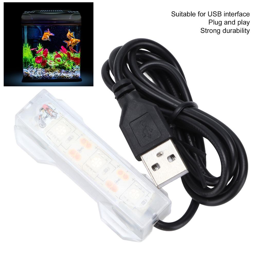 Luz LED para Aquário USB Multicolorida Luz LED Decorativa para Aquário Luz LED para Aquário Tanque de Peixes