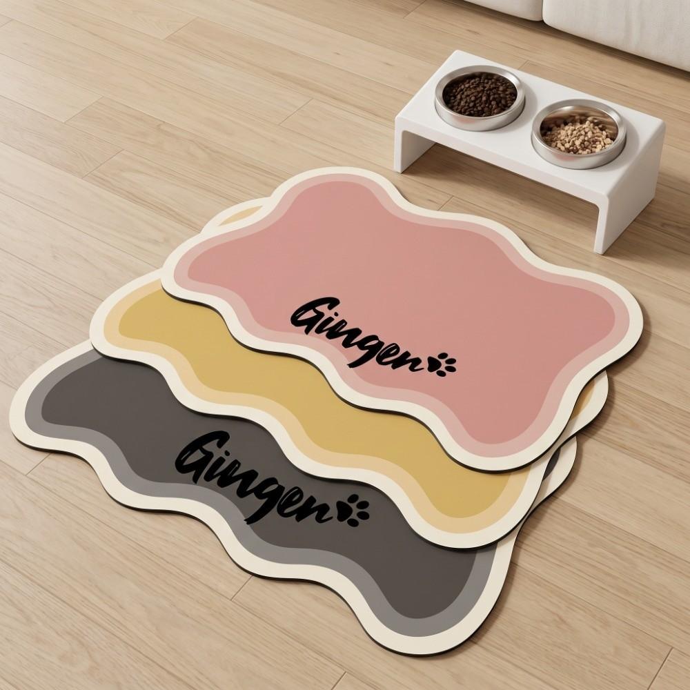 Spill-Proof Pet Mat Water Absorption Pet Feeding Mat Cat Bowl Mat  Pet Feeding Station