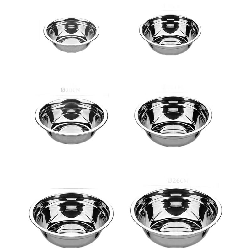 Chahua 6-Piece Thickened Stainless Steel Mixing Bowl Set