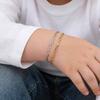 Stainless Steel Flat Cross Chain Bracelet Children'S Br-1515