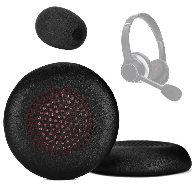 Soft Ear Pads Microphone Windshield Earmuff for HC5 HC6 Over Ear Headphones Noise Isolation and Audios Fidelitys