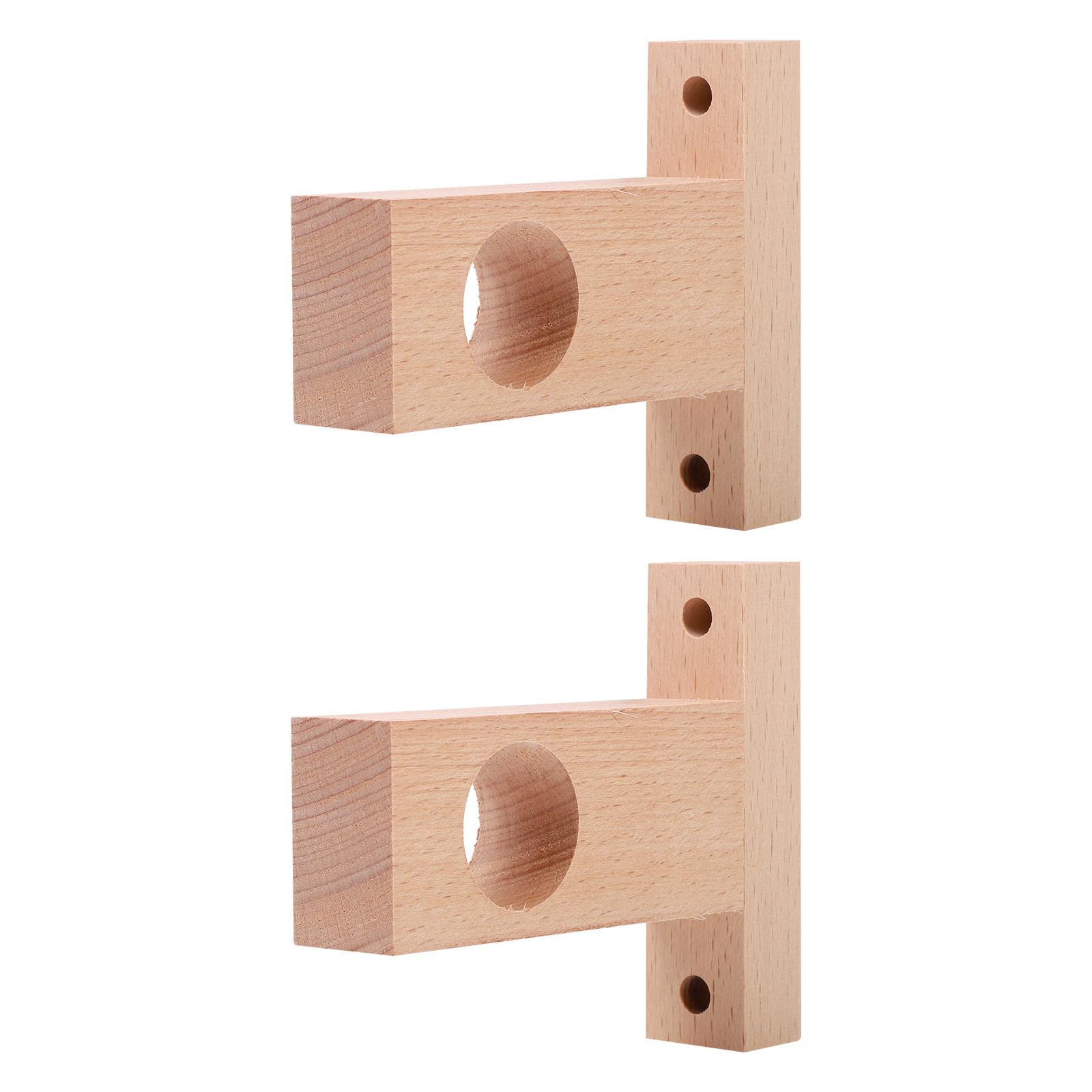 

2Pcs Elegant Wooden Curtain Rod Bracket End Holder for Shower Bathroom Curtain Support Stylish Decorative Rod Rack other