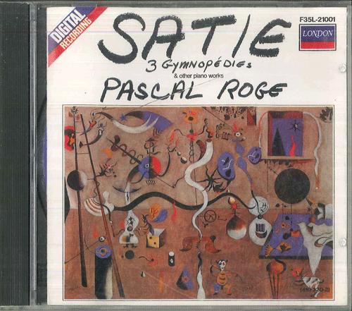 

CD PASCAL ROGE Satie 3 Gymnopedies Other Piano W F35L21001 LONDON 1984 Japan Classical Used