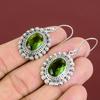 Faceted Peridot Earrings Vintage Jewelry Gemstone Earring 925 Sterling Silver Earring Handmade Jewelry Birthstone Earrings Anniversary Gifts