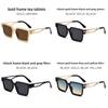 Millionaire Square Sunglasses With Uv400 Polarized Lenses For Fashionable Summer Wear