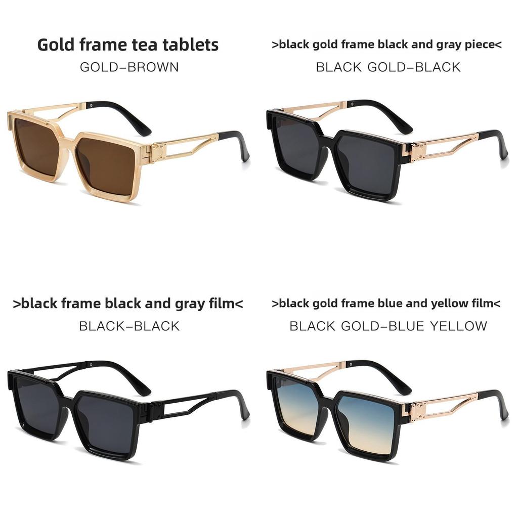Millionaire Square Sunglasses With Uv400 Polarized Lenses For Fashionable Summer Wear