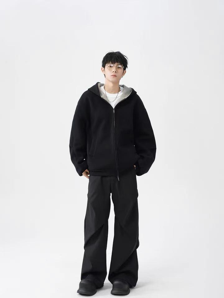 Unisex Retro Corridor Hoodie - Trendy Color Block Spring/Autumn Jacket