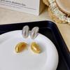 Fashion Personality Geometric Irregular Thread Snail Shell Stud Earrings for Women Korean Temperament Piercing Jewelry Accessory