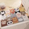 Adorable Cartoon Loop Pile Door Mat: Durable, Cuttable, and Dirt-Resistant Entryway Rug