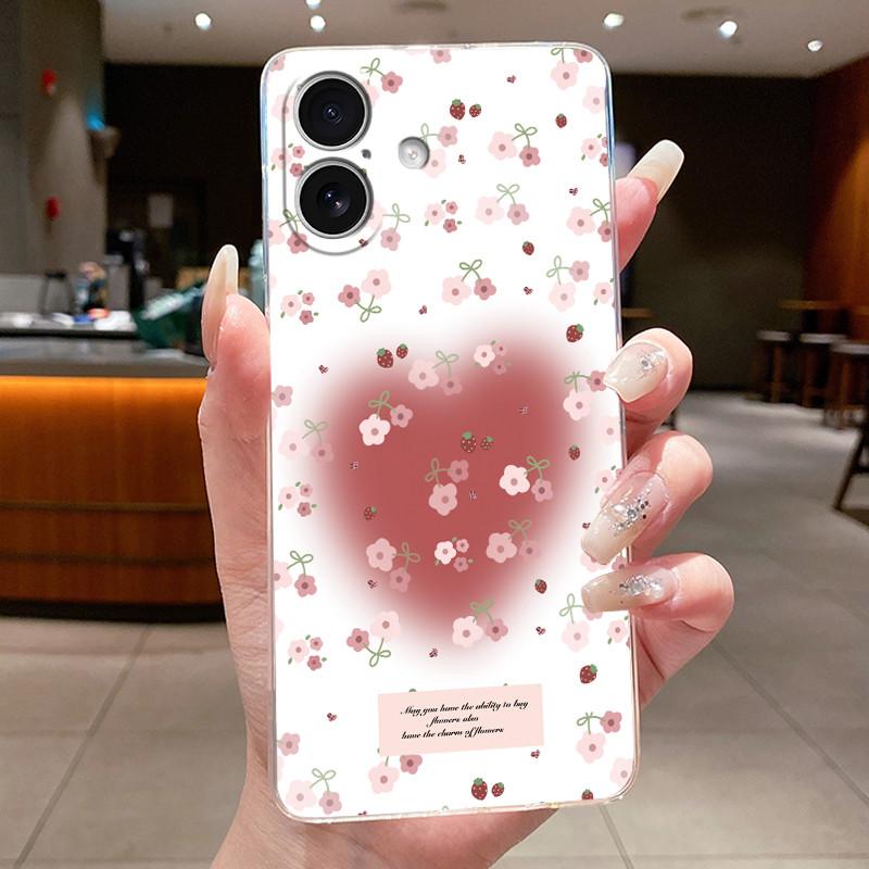 Phone Case For iPhone 17 Flower Butterfly Thin Case For iPhone 17 Pro Max Transparent Soft Silicone TPU Cover For iPhone 17 Air