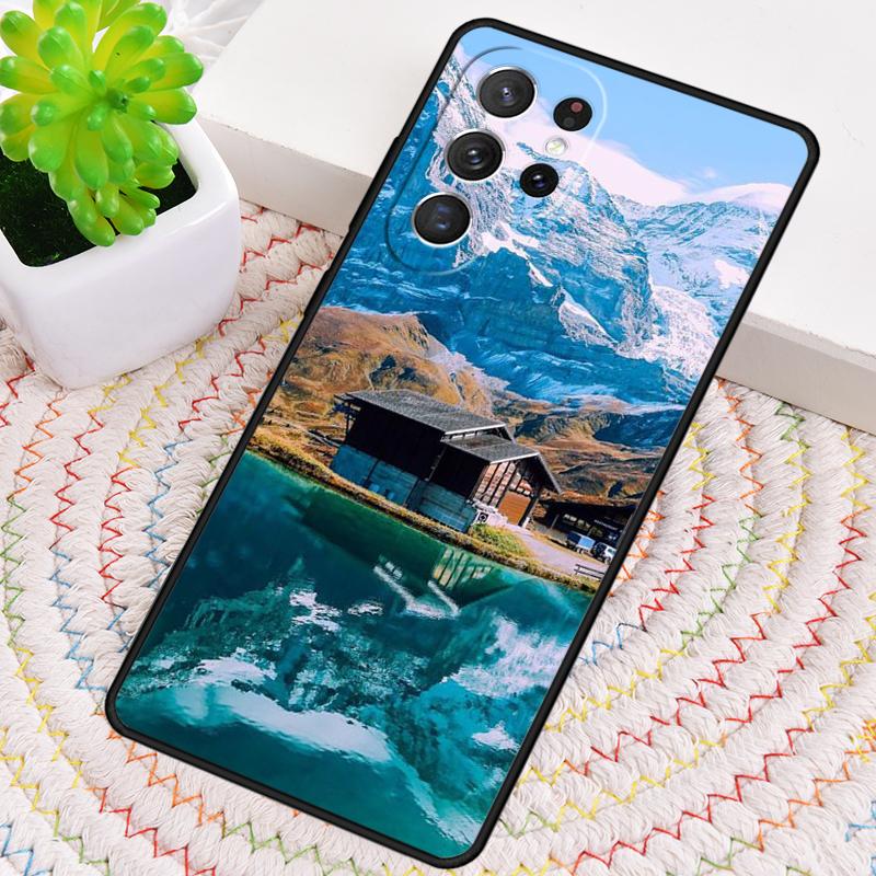Mountain Reflection By The Lake Silicone Phone Case For Samsung Galaxy Note 10 Pro S26 S25 S24 S23 S22 S21 Plus Ultra Capa Cover