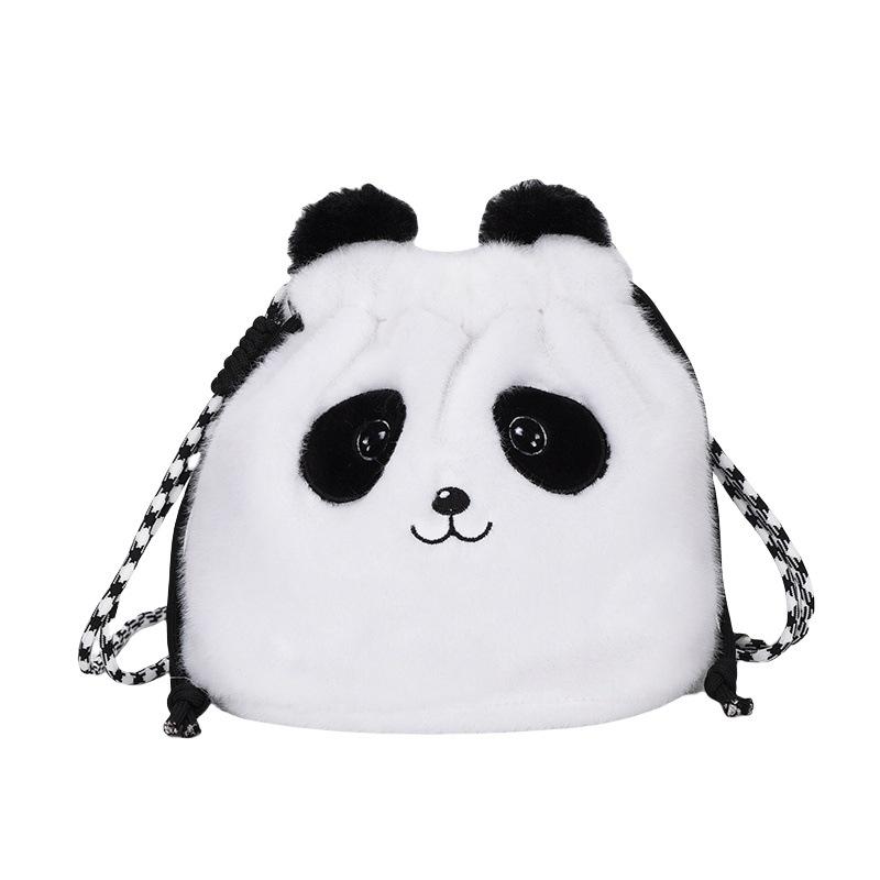 ins cute drawstring small bucket bag versatile kapibara plush bag girl heart cartoon student messenger bag bag bag
