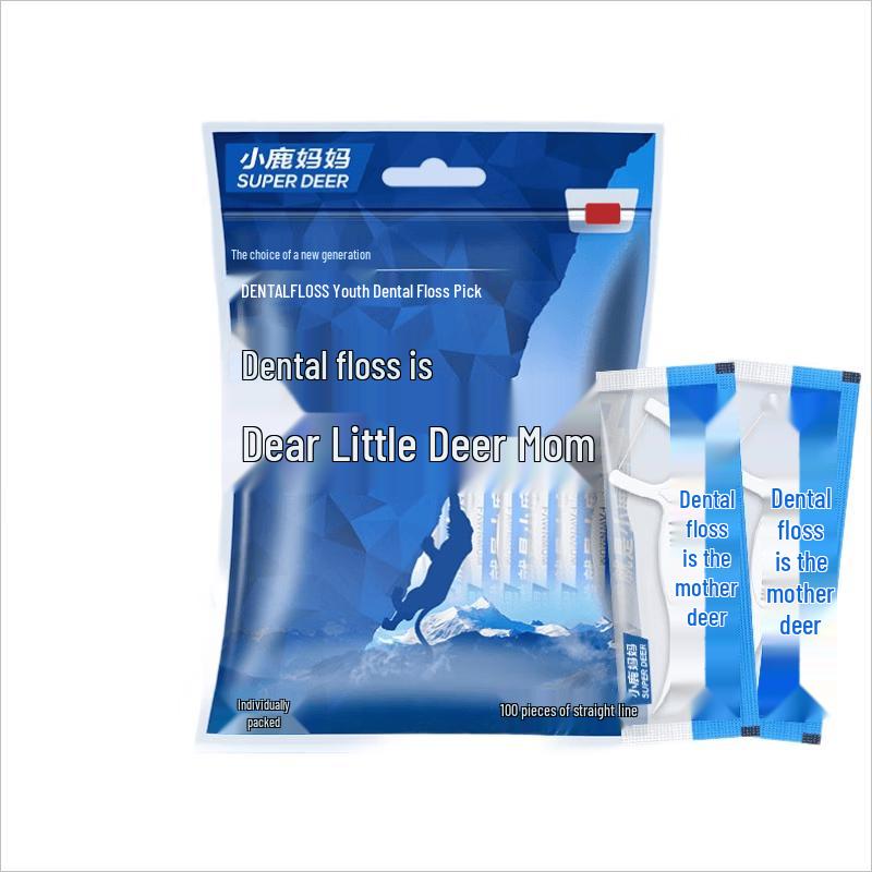 Little Deer Mother Individually Wrapped Dental Floss Picks