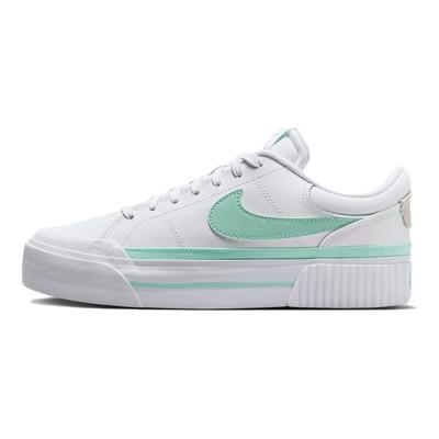 Court Legacy Slip Resistant Shock Absorbing Low Top Skate Shoes Women Sneakers White Green FZ3770-100