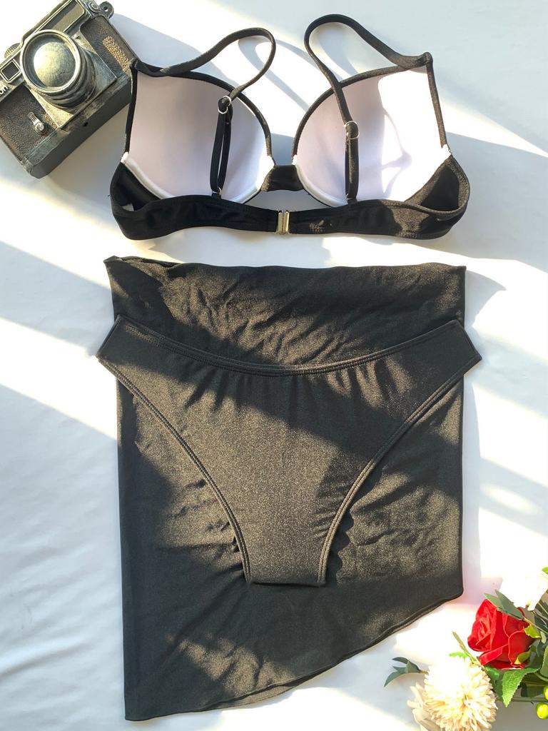 3dílná sada bikin Dámské plavky Dámské plavky Push Up bikiny plavky Plážové oblečení Salong plavky