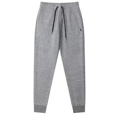 Polo FW24 Jednobarevné pletené joggery se stahovací šňůrkou a manžetami Pánské joggery Šedé 710883332-008