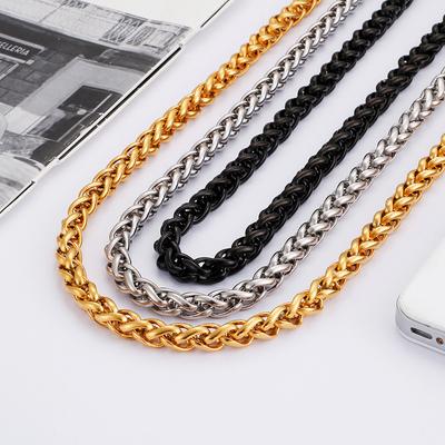 Titan Stahl Einzelkette Herren Halskette mit Kette 