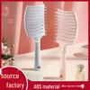 Curved Macaron Rib Comb: Women's Styling, Fluffy Curly Hair Air Cushion Massage Comb