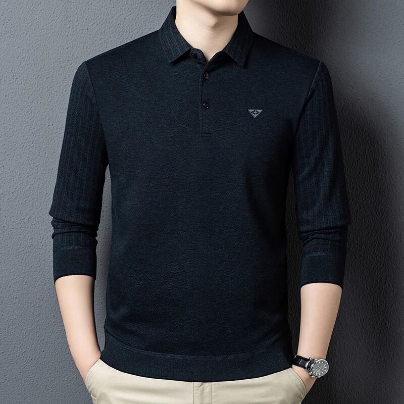 

Yiliteng Men s Polo Collar Long Sleeve Knit Shirt YTMTST6710 2XL