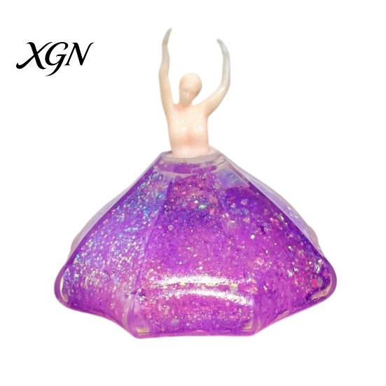 Ballettänzer Schreibtischornament Stressabbau Spielzeug, Tänzerin Knetspielzeug mit Glitzer-Dekor Kleid, Sensorisches Fidget zur Dekoration Weich