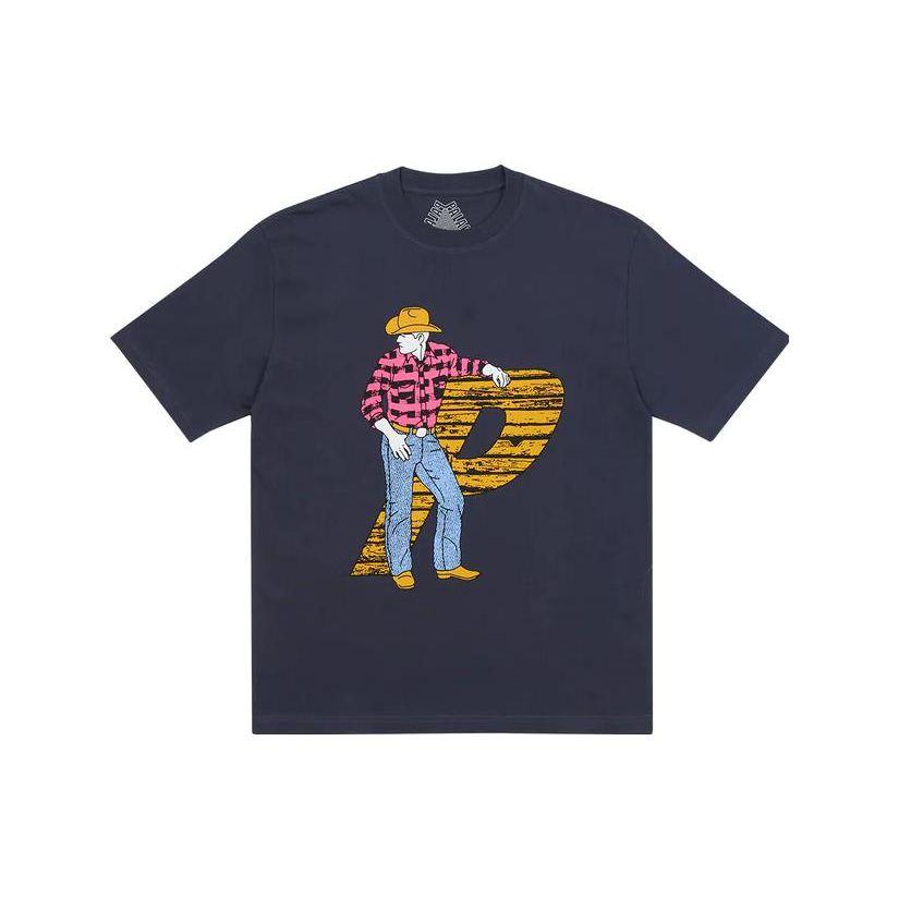 

Palace Saddle Up T-Shirt Navy Men Tops Blue P23TS049