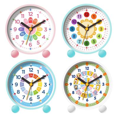 Silent Children's Alarm Clock with Night Light - Cartoon Design for Bedrooms and Dorms
