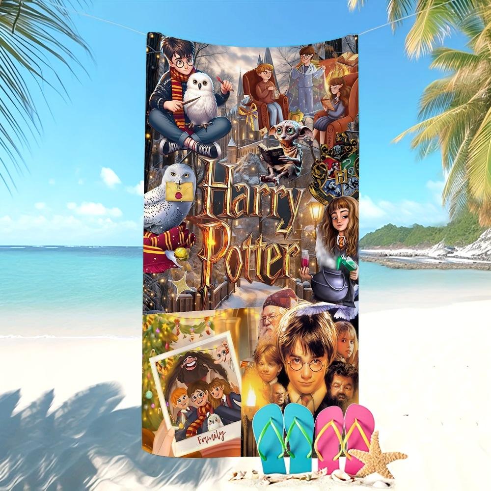 Fantasy Magic Character Pattern Microfiber Large Towel For Children Beach Swimming Shower