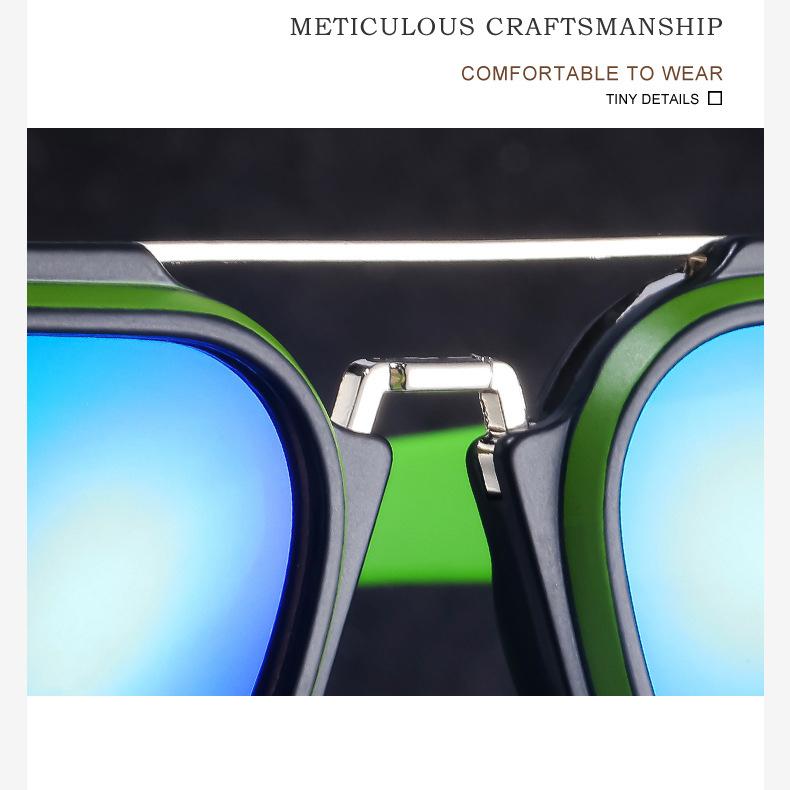 Gafas de sol para mujer Protección solar Protección UV Moda Retro Cuadrado Gafas de sol de doble haz Gafas de conducción para hombres Tiro en la calle Gafas de viajero