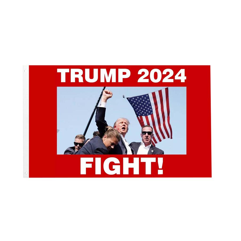 Shooting Flag Missed Me Flag 2024 Flag 3x5 Single Outdoor Flag Tapestry Gift, Popular Political Flags, Shooting Missed Him, Right Ear Injured Flag