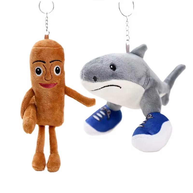 16-18cm Italian Brainrot Plush KeychainsTung Tung Sahur Tungtung Sahur Tralalero Tralala Shark Plush Soft Stuffed Toy Doll Gift