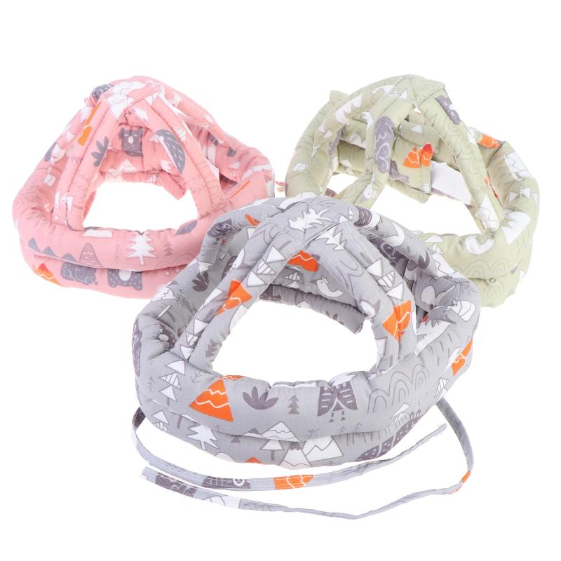 Infant Soft Safety Helmet Anti-Fall Breathable Head Protector Cushion Hat Adjustable for Toddler Outdoor Play