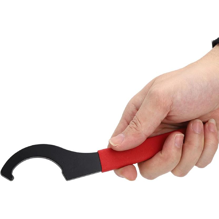 Locknut Wrench, Castle Nut Wrench, Coilover Spanner Wrench C Shape Shock Spanner Wrench High Carbon Steel Hook Wrench Tools for Suspension System and