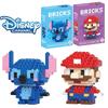 Disney LiLo Stitch Toys Building Blocks Pokeman Pikechu Lega Anime Cartoon Character Model Building Blocks Toy for Children Gift