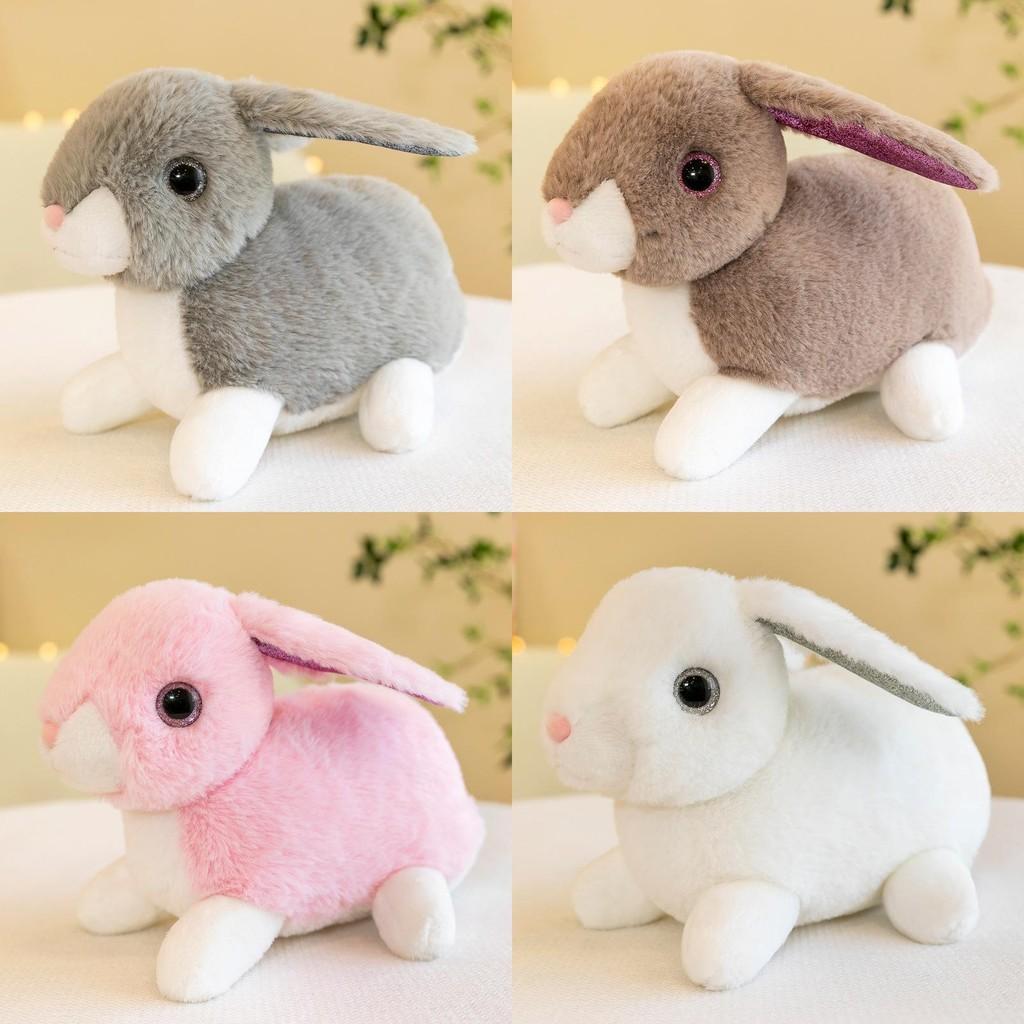 Charming White Bunny Plush Toy Perfect Stuffed Rabbit Doll Gift Children For
