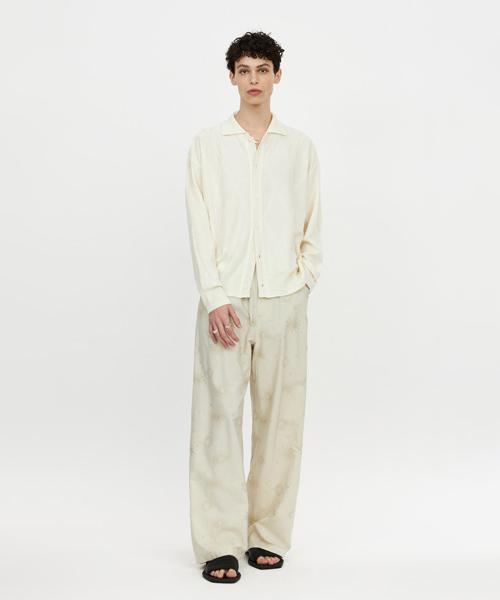 YOUTH Fringe Knit Collar Cardigan - Ivory