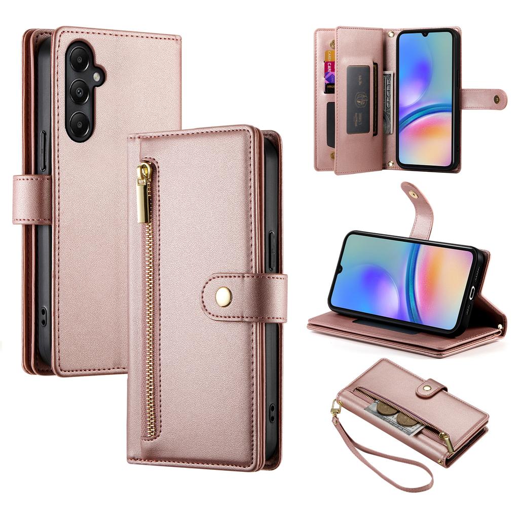 DF-011 For Samsung Galaxy A05s 4G Leather Case Zipper Wallet Crossbody Phone Bag