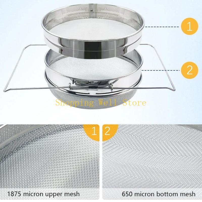 KX4B Robuste Imkereibedarf 9,4 Zoll Durchmesser Honigsieb Mit Ausziehbaren Armen Für 5-Gallonen-Behälter Und Eimer