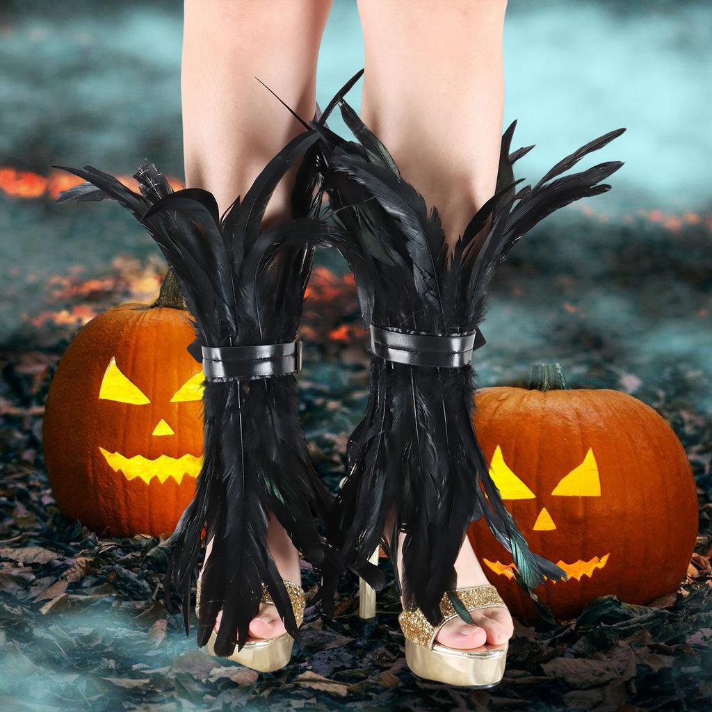 Adjustable Feather Ankle Cuff for Halloween Costume Parties Stage Performances Cosplay Event and Themed Celebrations