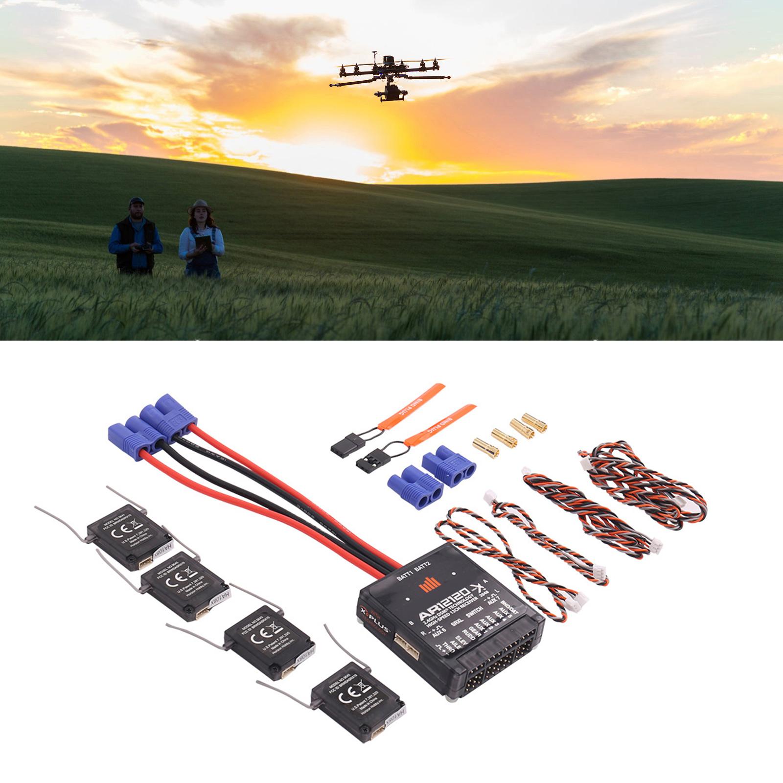 

Просунутий приймач з 12 каналами ABS Надійний приймач Стабільний сигнал 12-канальний приймач AR12120 для модельного спорту