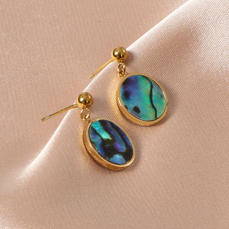 Light Luxury Abalone, Fritillaria, Earrings for Women, High-end Four-leaf Clover, Star Geometric Pendant Earrings