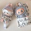 Doll Clothes for 17-20cm Handcrafted Panda Sleepwear Outfit Compatible with Labubu Cotton Dolls