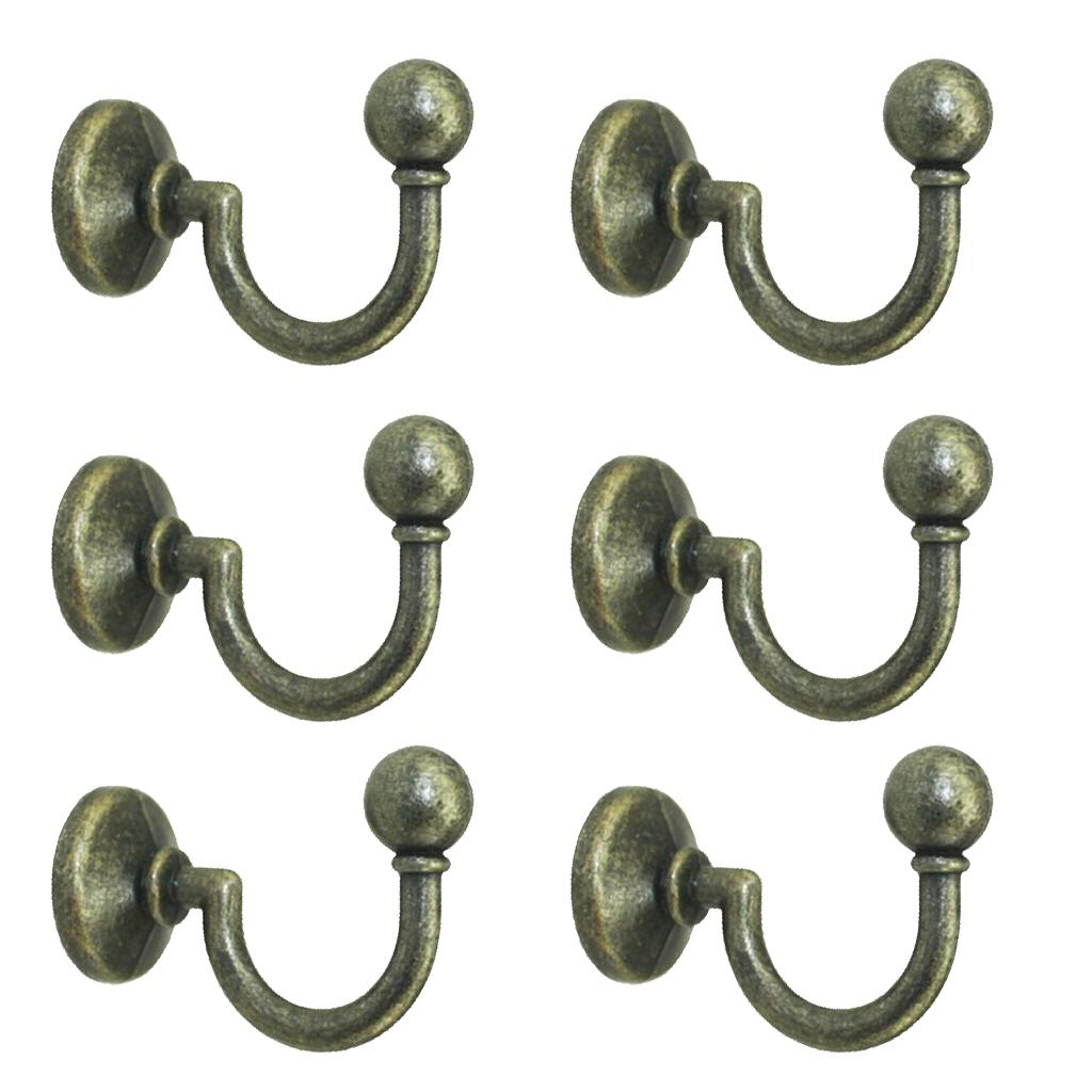 6 Hat Coat Clothes Key Hooks Single Wall Door Hanger Types