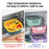 Portable Children Lunch Box Large Capacity Microwaveable Bento Box with Dip Box Food Storage Container